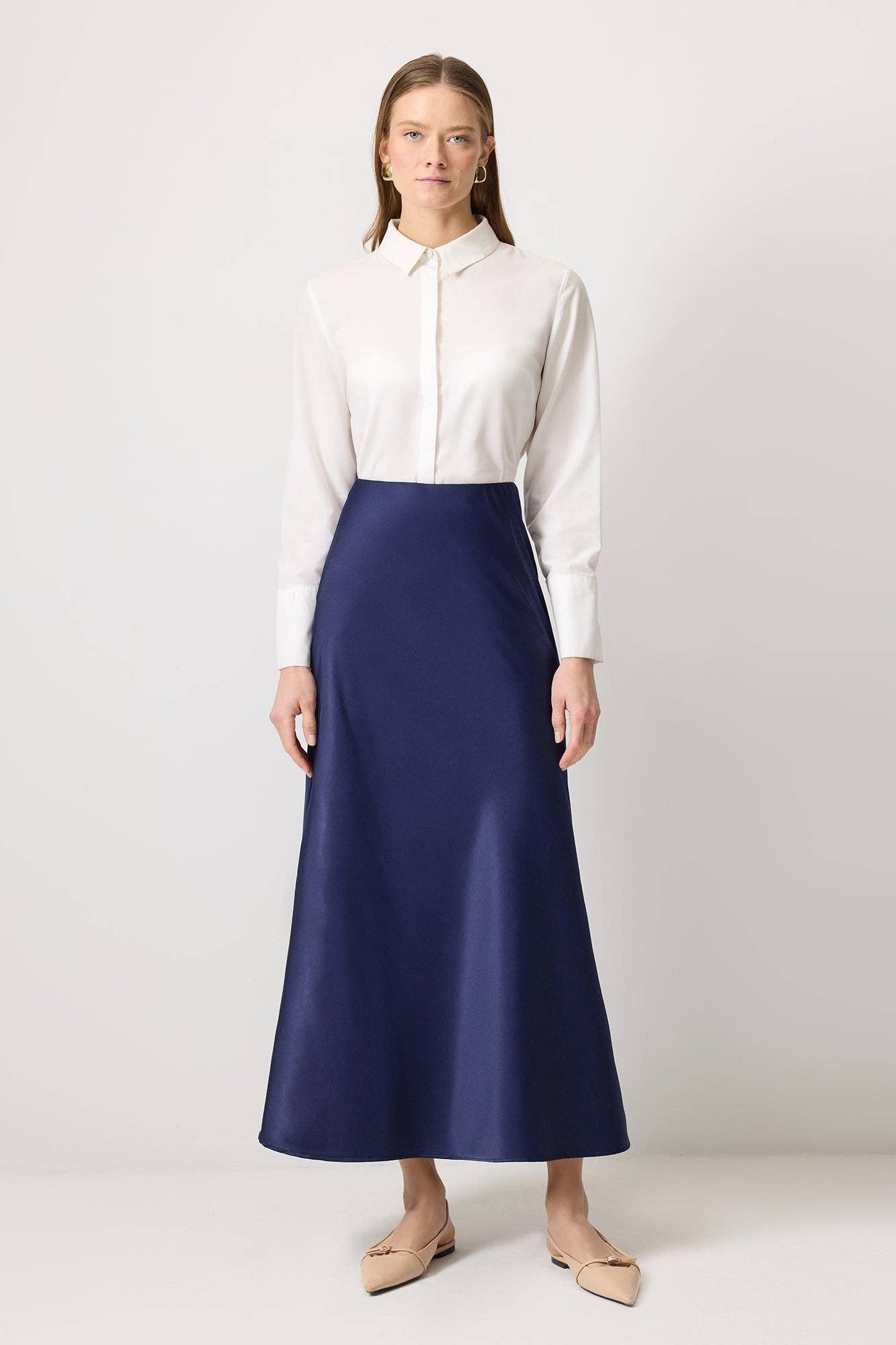 Cotton Satin Skirt