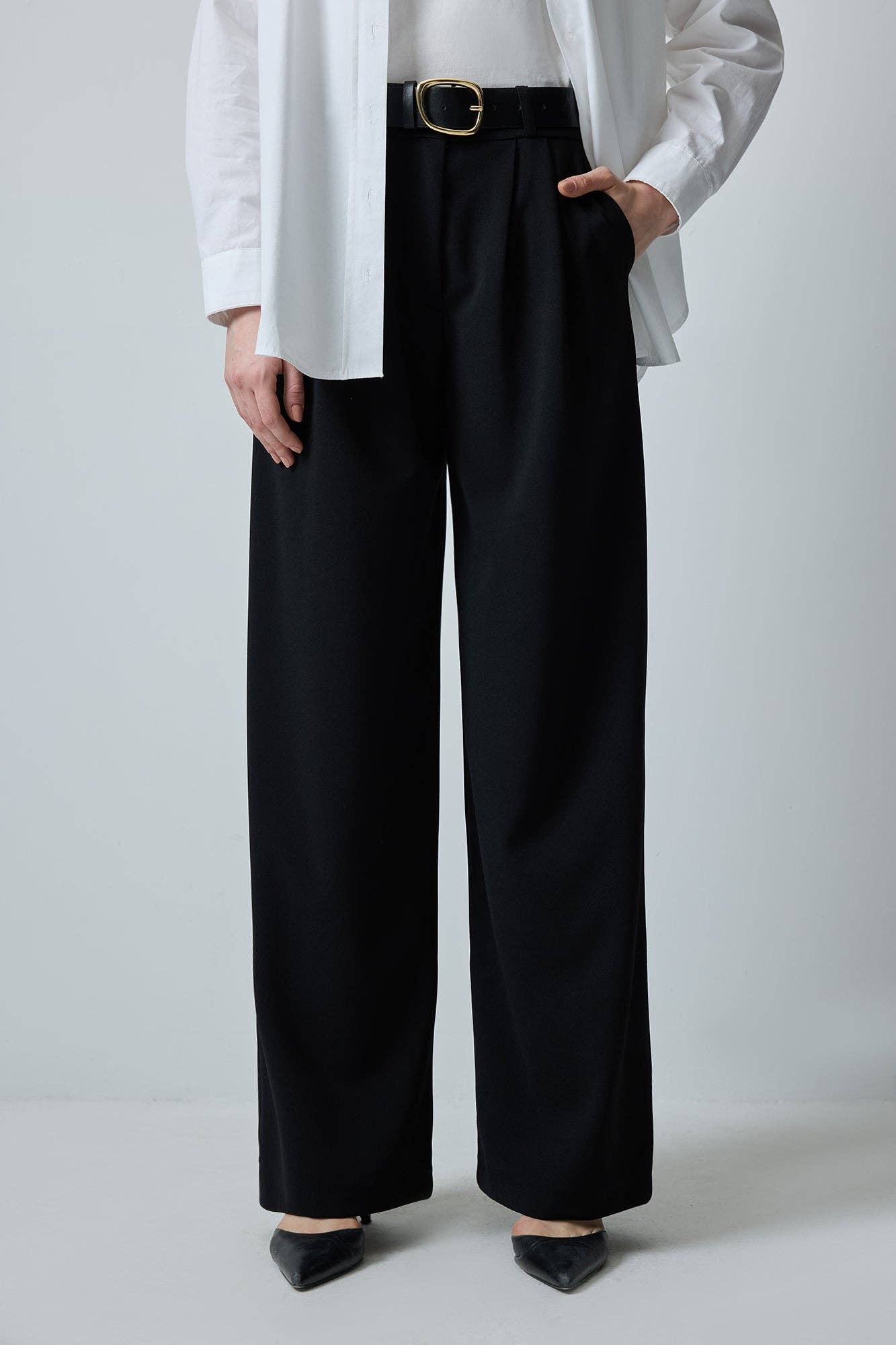 High Waist Palazzo Trousers