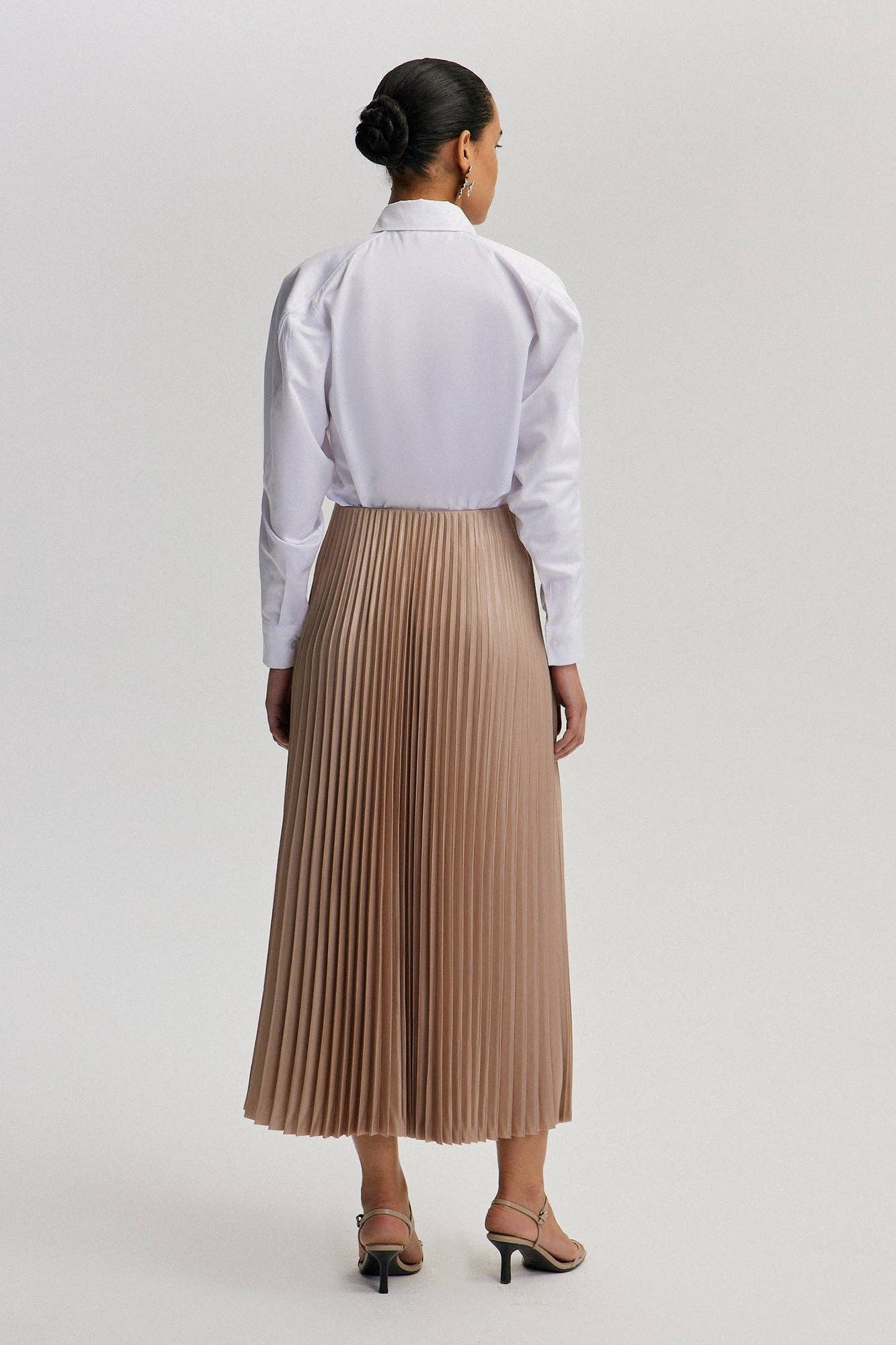 Satin Pleated Skirt