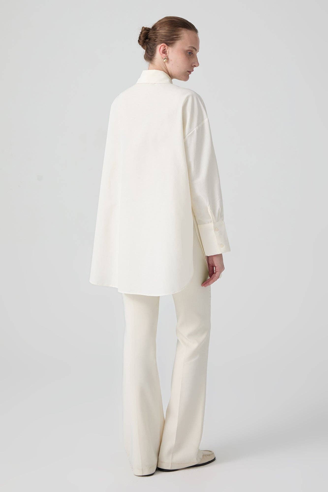 Relaxed Poplin Button Down Shirt