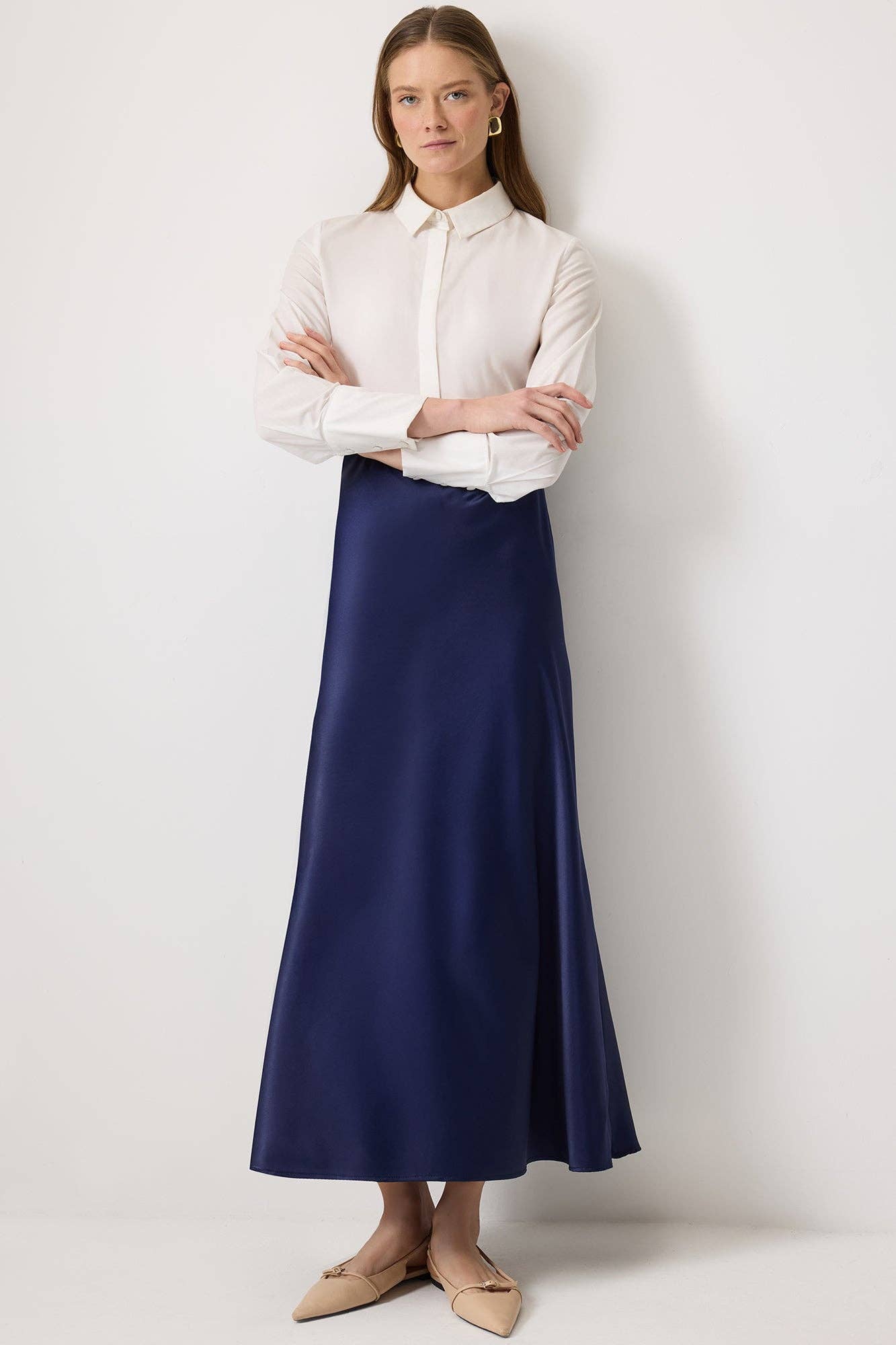Cotton Satin Skirt