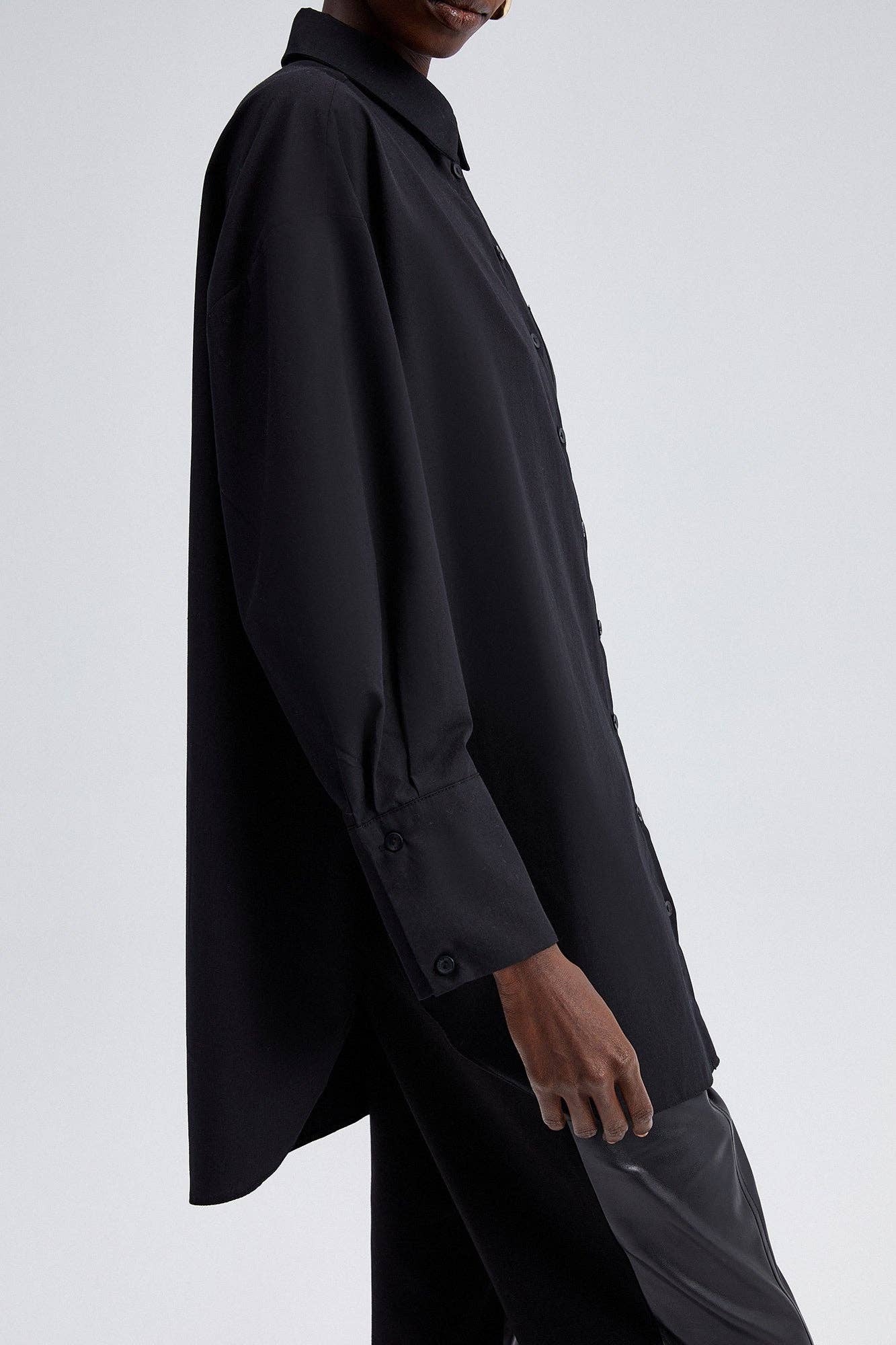 Relaxed Poplin Button Down Shirt