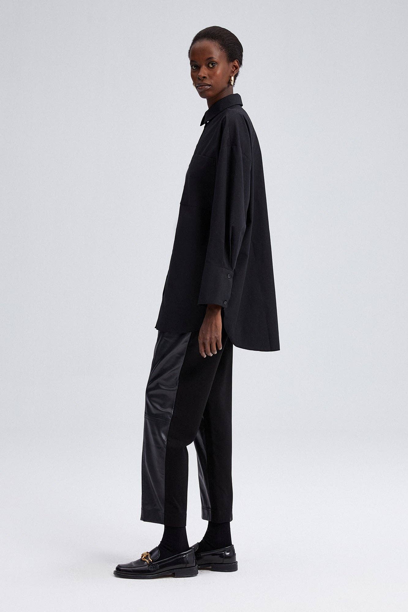 Relaxed Poplin Button Down Shirt