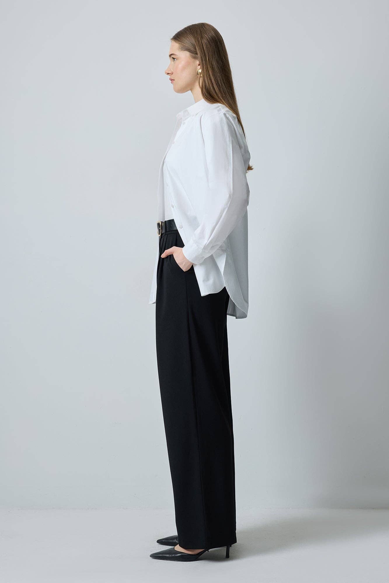 High Waist Palazzo Trousers